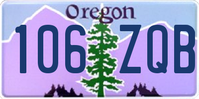 OR license plate 106ZQB