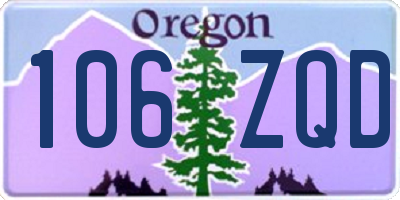 OR license plate 106ZQD