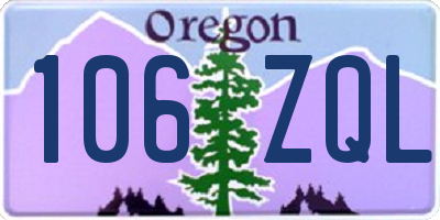 OR license plate 106ZQL