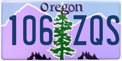 OR license plate 106ZQS