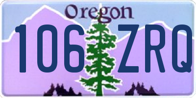 OR license plate 106ZRQ