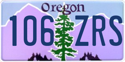 OR license plate 106ZRS