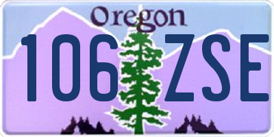 OR license plate 106ZSE