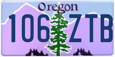 OR license plate 106ZTB