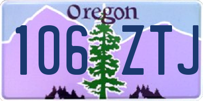 OR license plate 106ZTJ