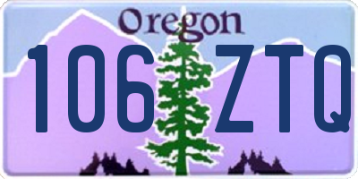 OR license plate 106ZTQ
