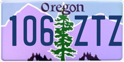 OR license plate 106ZTZ