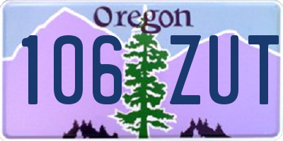 OR license plate 106ZUT