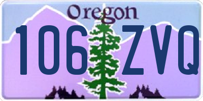 OR license plate 106ZVQ