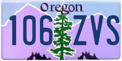 OR license plate 106ZVS