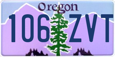 OR license plate 106ZVT