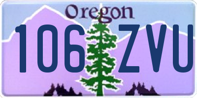 OR license plate 106ZVU