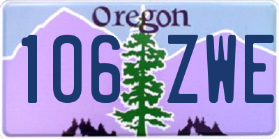 OR license plate 106ZWE
