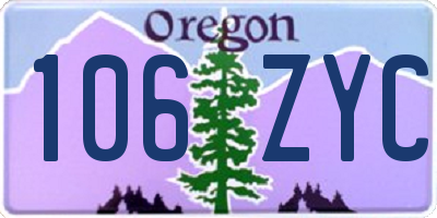 OR license plate 106ZYC