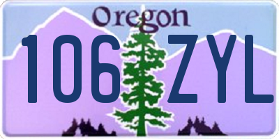 OR license plate 106ZYL