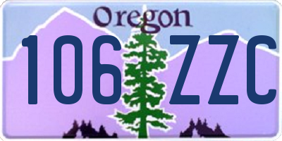 OR license plate 106ZZC
