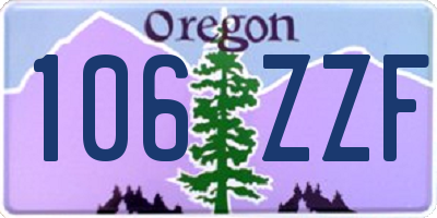 OR license plate 106ZZF
