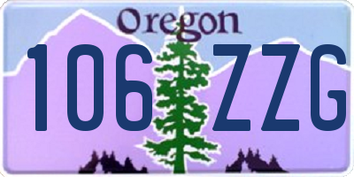 OR license plate 106ZZG