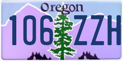 OR license plate 106ZZH