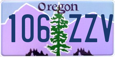 OR license plate 106ZZV