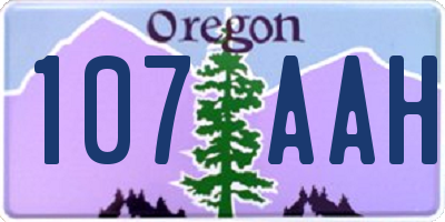 OR license plate 107AAH