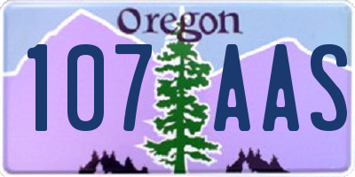 OR license plate 107AAS
