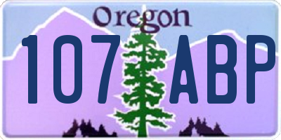 OR license plate 107ABP