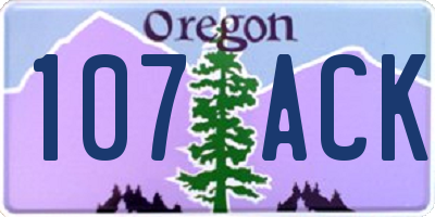OR license plate 107ACK
