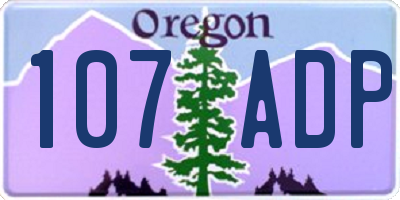 OR license plate 107ADP
