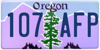 OR license plate 107AFP
