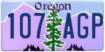 OR license plate 107AGP