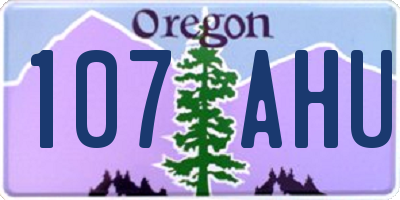 OR license plate 107AHU