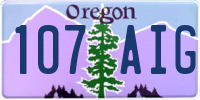 OR license plate 107AIG