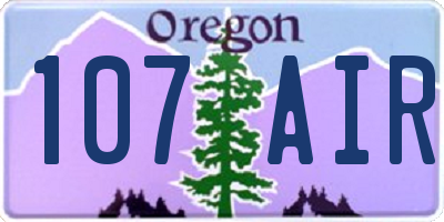 OR license plate 107AIR