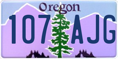 OR license plate 107AJG