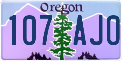 OR license plate 107AJO