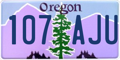 OR license plate 107AJU