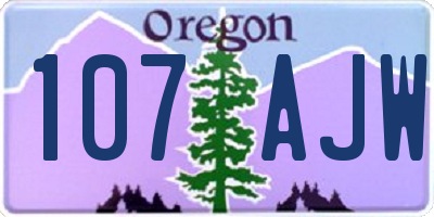 OR license plate 107AJW
