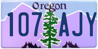 OR license plate 107AJY