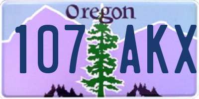 OR license plate 107AKX