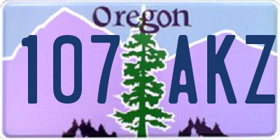 OR license plate 107AKZ