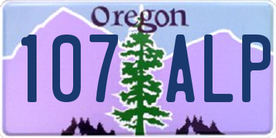 OR license plate 107ALP