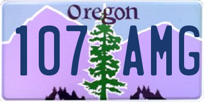 OR license plate 107AMG