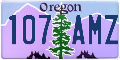 OR license plate 107AMZ