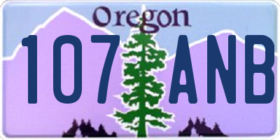 OR license plate 107ANB