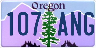 OR license plate 107ANG