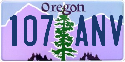 OR license plate 107ANV