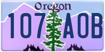 OR license plate 107AOB