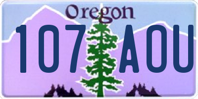 OR license plate 107AOU