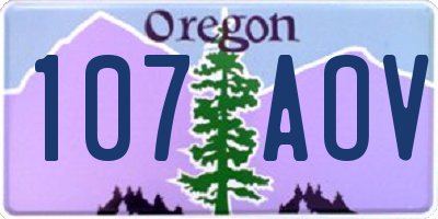 OR license plate 107AOV
